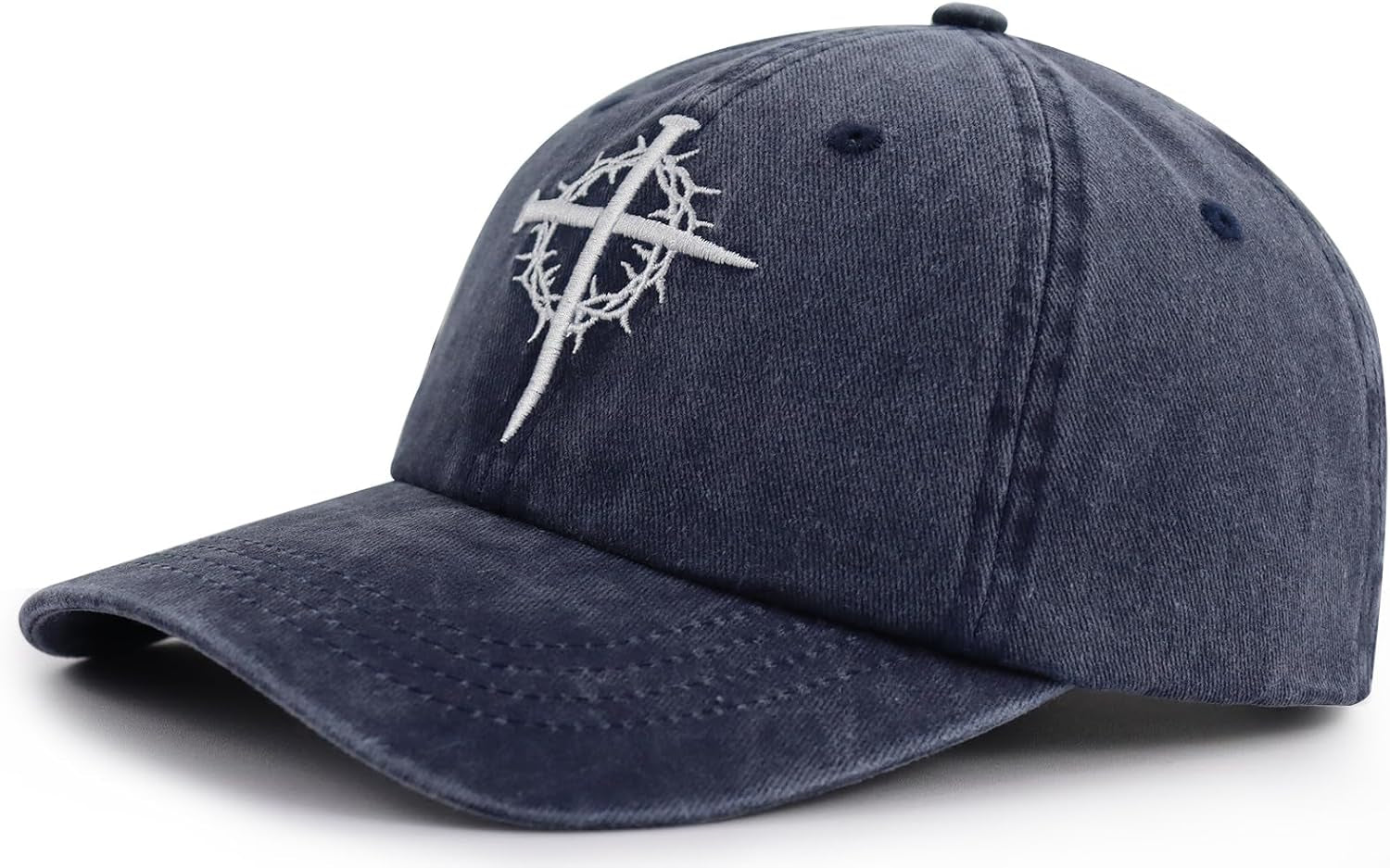 Jesus Cross Nail Hat for Men Women, Christian Religious Faith Baseball Cap
