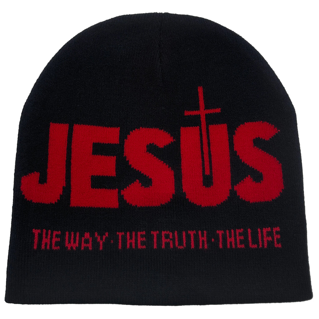 Jacquard Alphabet JESUS Knit Hat Autumn/Winter Outdoor Thermal Hat Unisex Pullover Hat
