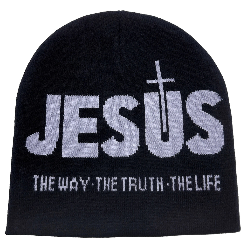 Jacquard Alphabet JESUS Knit Hat Autumn/Winter Outdoor Thermal Hat Unisex Pullover Hat