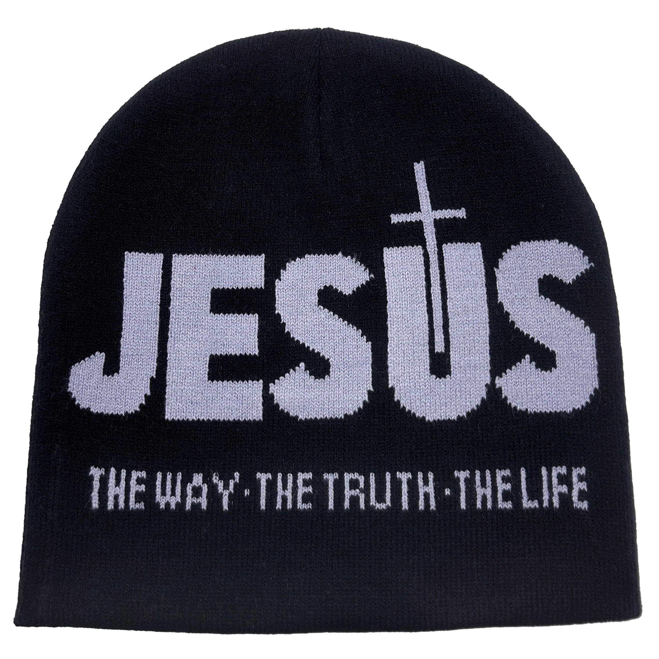 Jacquard Alphabet JESUS Knit Hat Autumn/Winter Outdoor Thermal Hat Unisex Pullover Hat